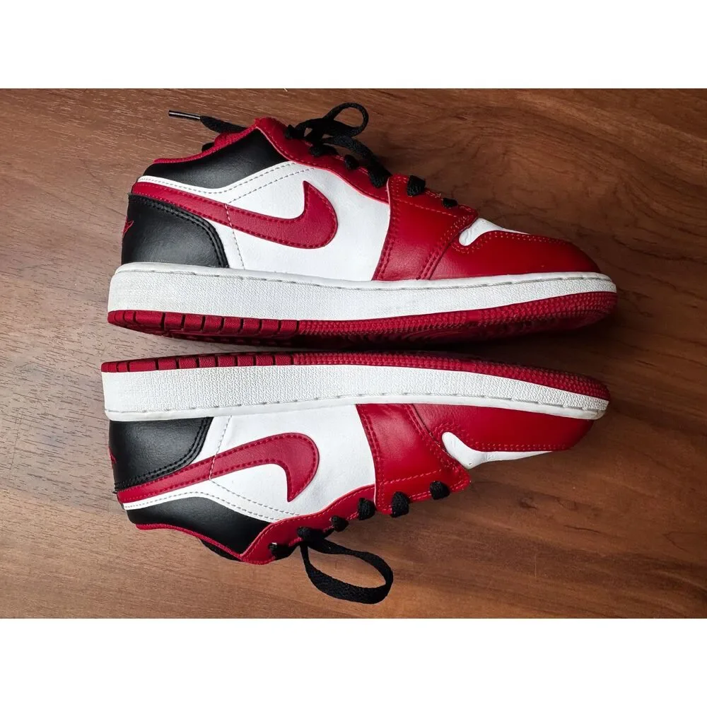 Nike Air Jordan 1 Low Unisex Kids Sneaker Red/White/Black US 5 Y